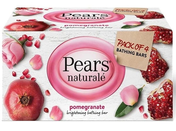 Pears Natural Pomegranate Brightening Bathing Soap Bar, 375g
