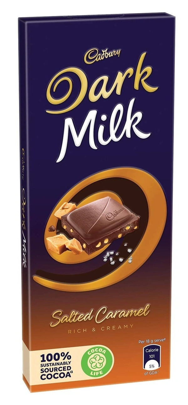 Cadbury Dark Milk Salted Caramel Rich& Creamy, 72g