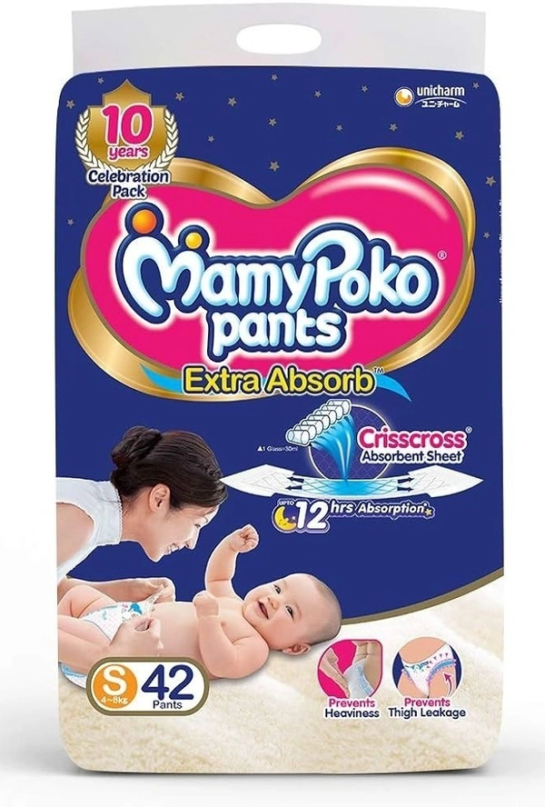 MamyPoko Pants Extra Absorb Small, 4 pants