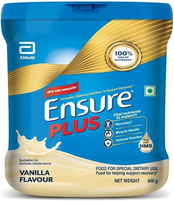 Ensure Plus Powder Complete Balanced Nutrition Vanilla Flavor 400g Jar