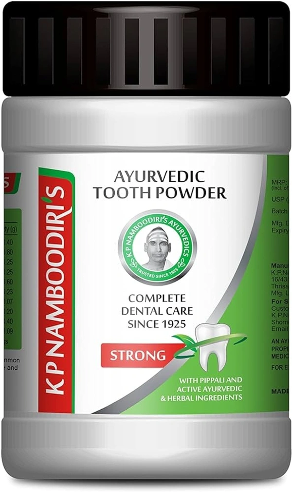 K.P Namboodiri's Ayurvedic Toothcare Powder Strong, 80g