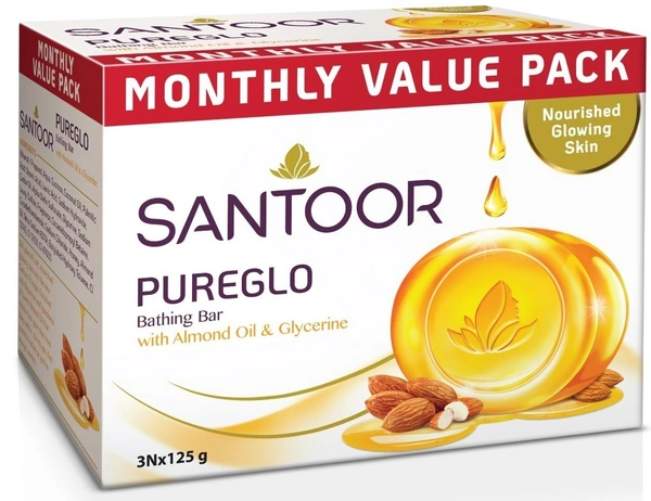 Santoor Monthly Value Pack Soap, 125g