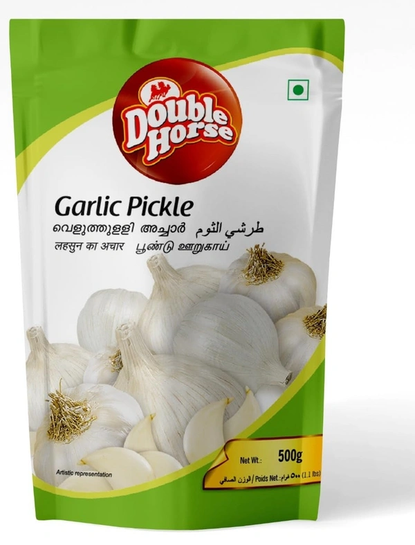 Double Horse Authentic Kerala Style Garlic Pickle, 500g