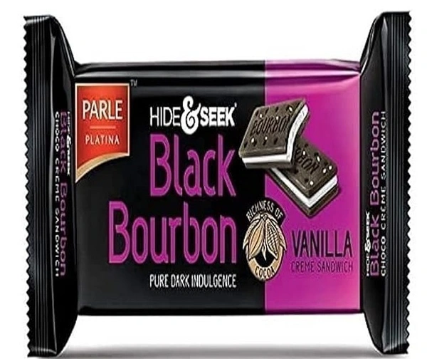 Parle Platina Hide& Seek Black Bourbon Vanilla Cr�me Sandwich, 120g