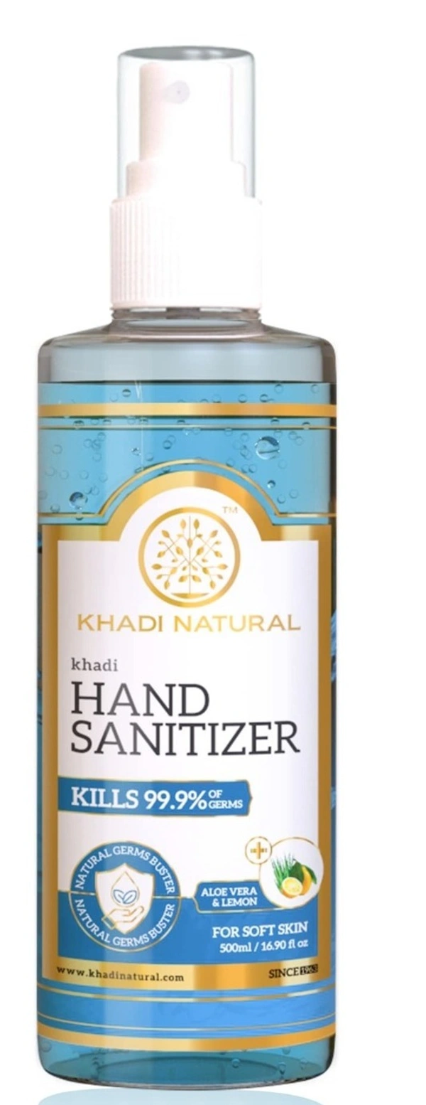 Khadi Herbal Hand Sanitizer (70% Alcohol Liquid) With Mist Spray, 500ml