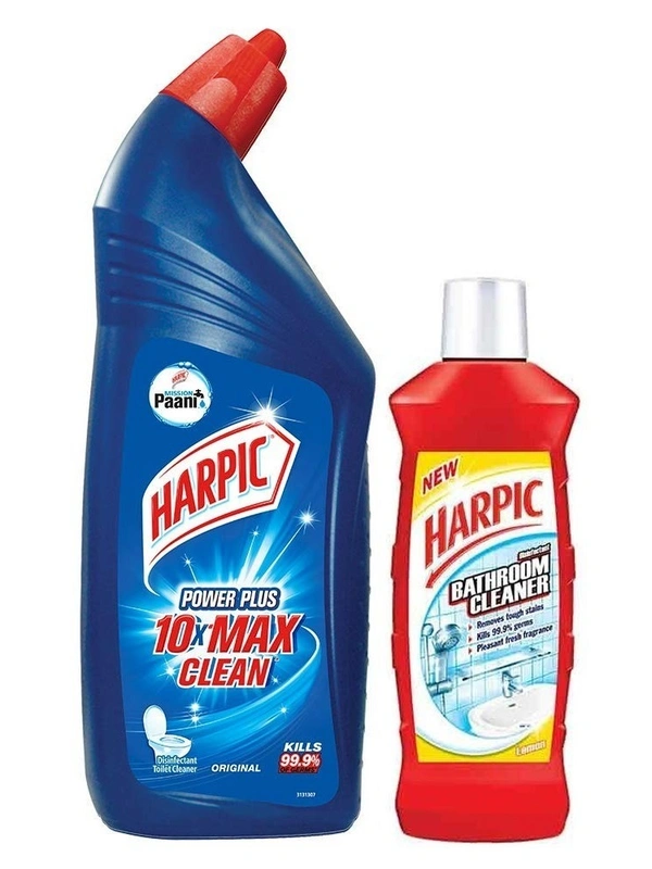 Harpic Power Plus Toilet Cleaner + Harpic Bathroom Cleaner Combo