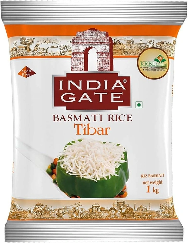 India Gate Basmathi Rice Tibar, 1 kg