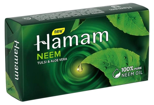 Hamam Soap Bar, Neem Tulsi and Aloe Vera, 150g