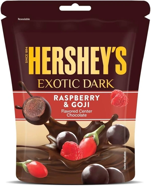 Hershey's Exotic Dark Raspberry& Goji Chocolates, 33.3g