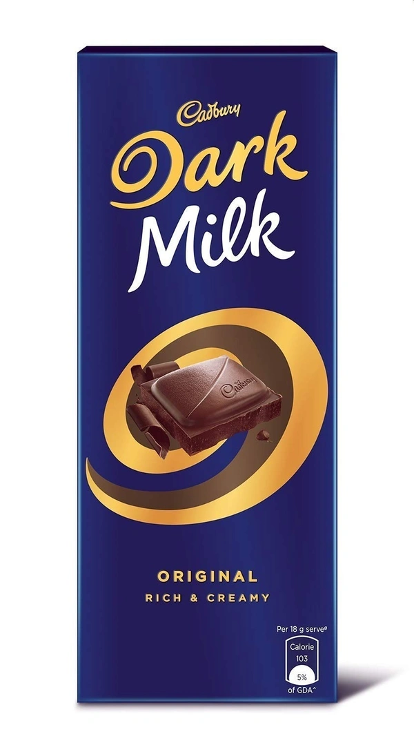 Cadbury Dark Milk Original Rich& Creamy, 72g