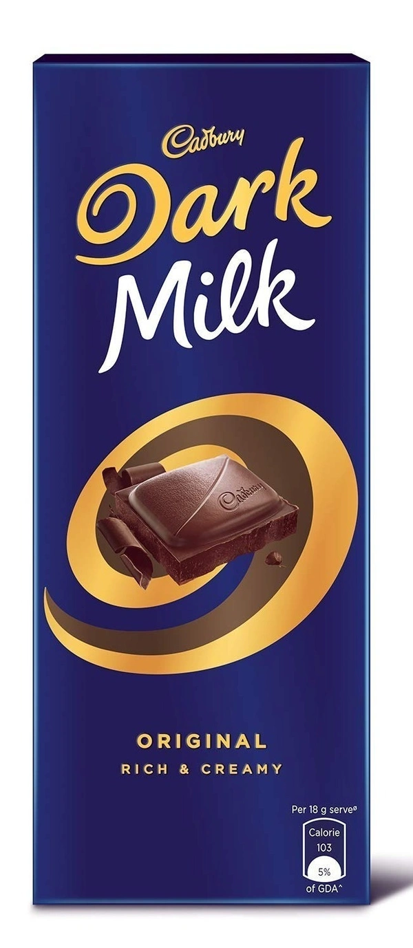 Cadbury Dark Milk Original Rich& Creamy, 156g