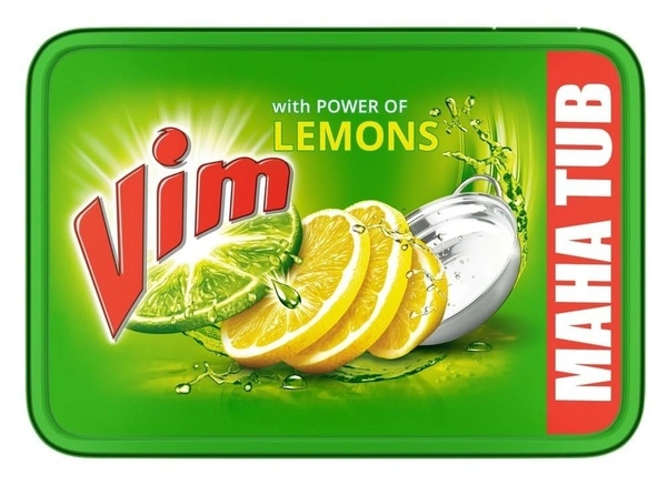 Vim Dishwash Bar Lemons Tub, 500g + 100g