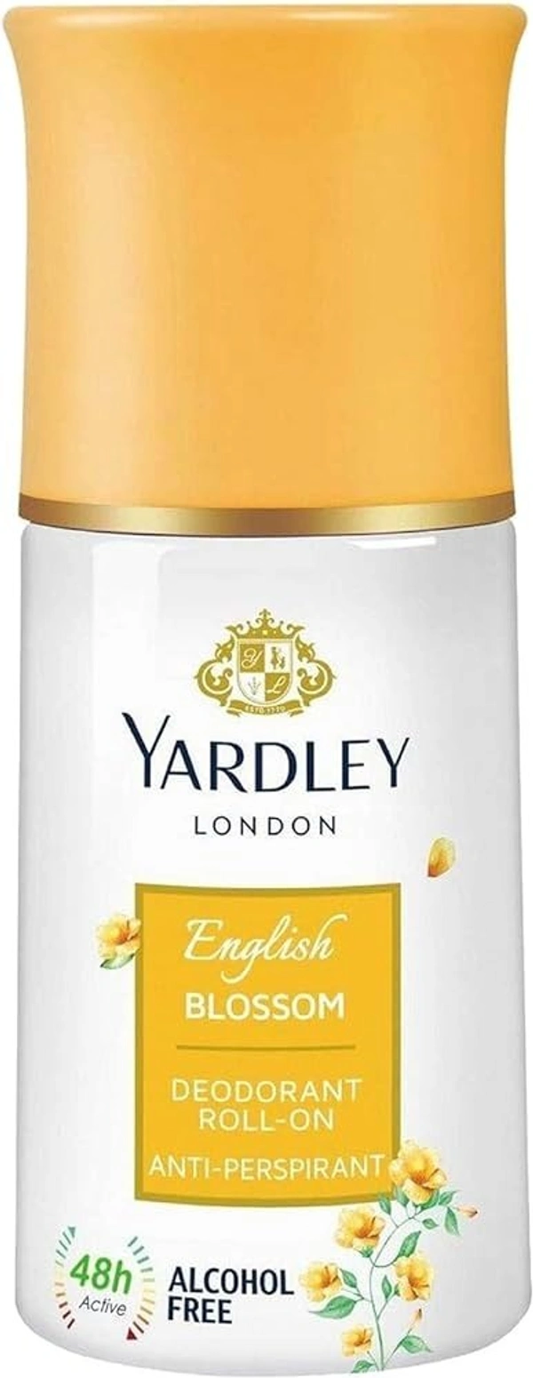 Yardley London English Blossom Deodorant Roll - On, 50ml