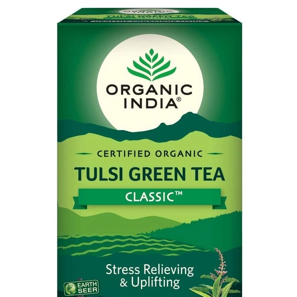 Organic India Tulsi Green Tea Classic, 10 Bags