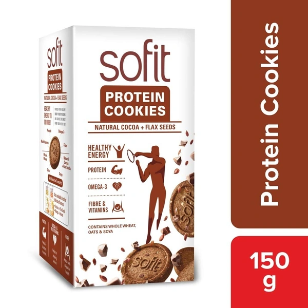 Sofit Protein Cookies Natural Cocoa Flax Seeds, 150g