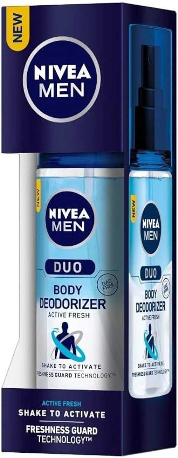 Nivea Men Duo Body Deodorizer Active Fresh, 100ml