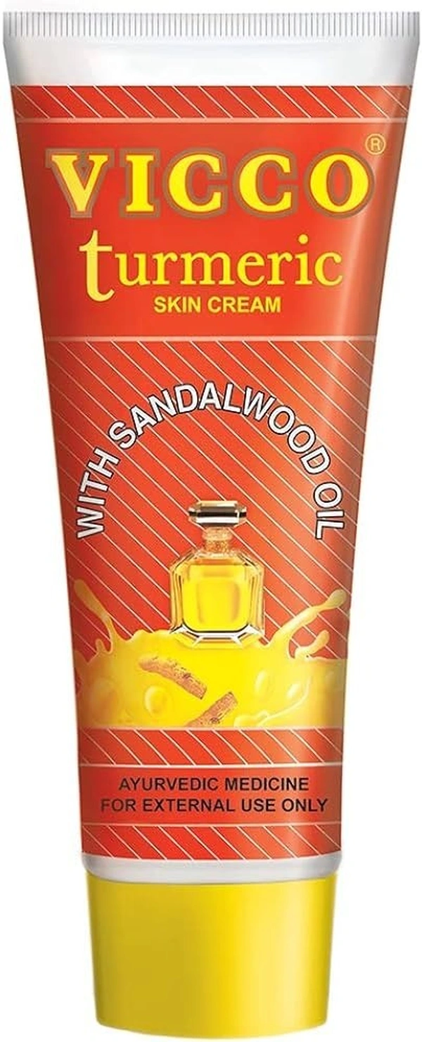 Vicco Turmeric Skin Cream In Oil Base Ayurvedic Medicine Moisturing Effect, 100g