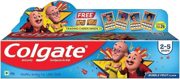 Colgate Bubble Fruit Flavor Anticavity Toothpaste For Kids (2 - 5 Years), 40g