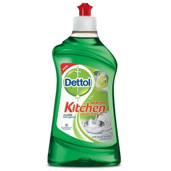 Dettol Healthy Kitchen Dish Slab Gel Lime Splash, 200ml