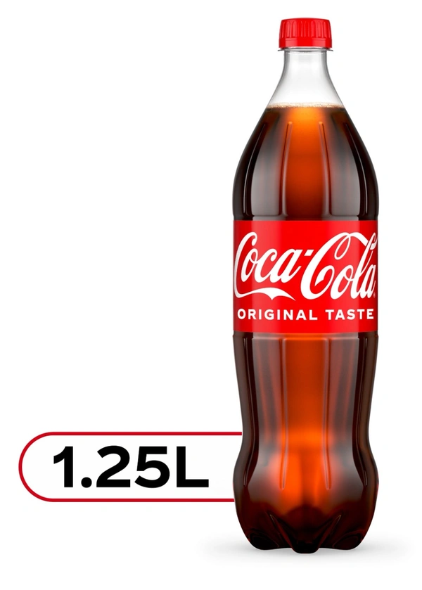 Coca - Cola Original Soft Drink, 1.25L Bottle