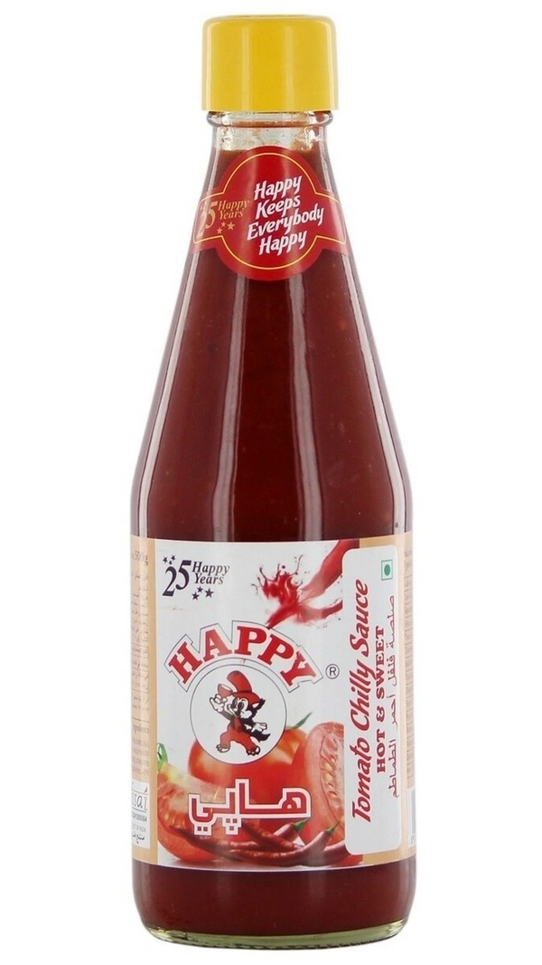 Happy Red Chilli Sauce Hot N Sweet, 500g