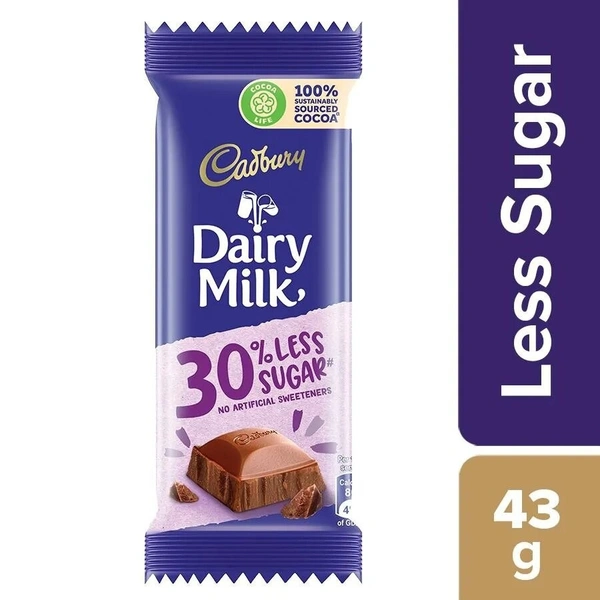 Cadbury Dairy Milk 30% Less Sugar 43g