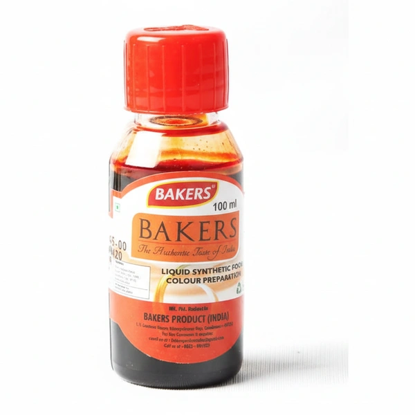 Bakers Orange Red Syntehtic Food colour 25ml