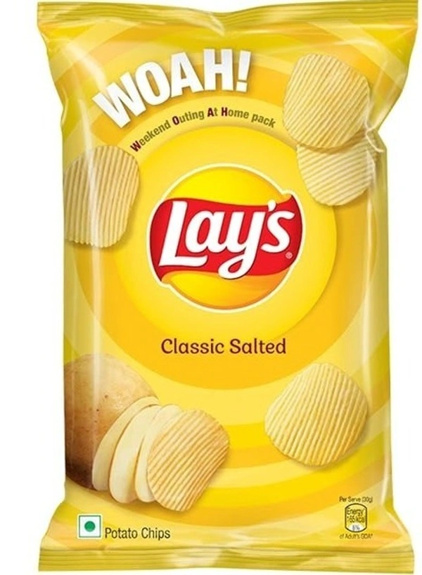 Lay's Potato Chips Simple Classic Salted Packet, 115g