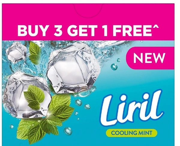 Liril Cooling Mint Soap (Buy 3 Get 1), 125g