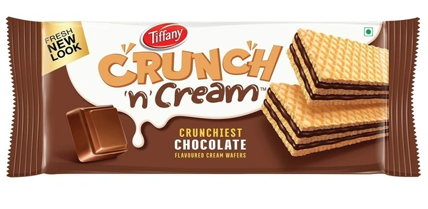 Tiffany Crunch N Cream Chocolate Flavoured Cream Wafers, 75g