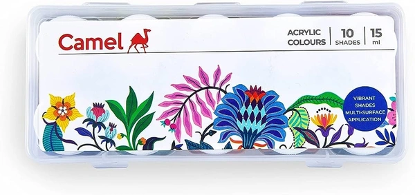 Camel Fabric Acrylic Colours(10 Shades), 15ml