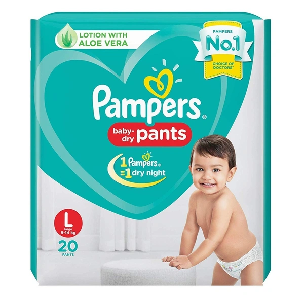 Pampers Baby Dry Pants Large (20 Pants), 20 pants