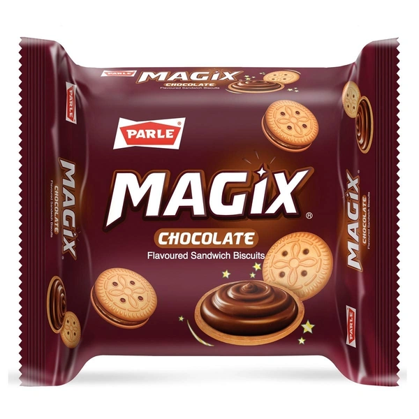 Parle Magix Chocolate Flavoured Sandwich Biscuit, 150g