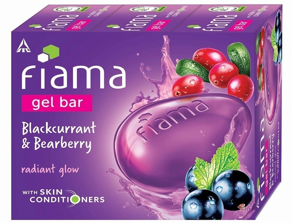 Fiama Di Wills Gel Bar Blackcurrant& Bearberry(Pack of 3), 125g