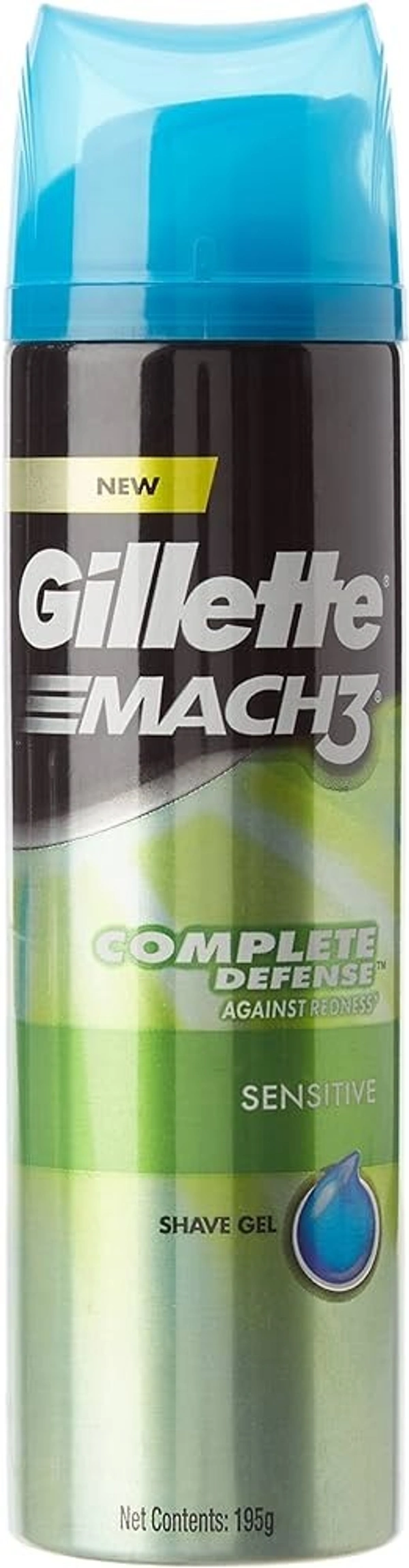 Gillette Mach 3 Smooth Shaving Gel, 195g