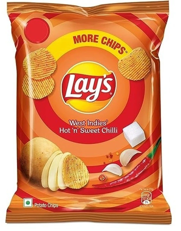 Lay's West Indies Hot 'n' Sweet Chilli Potato Chips, 30g