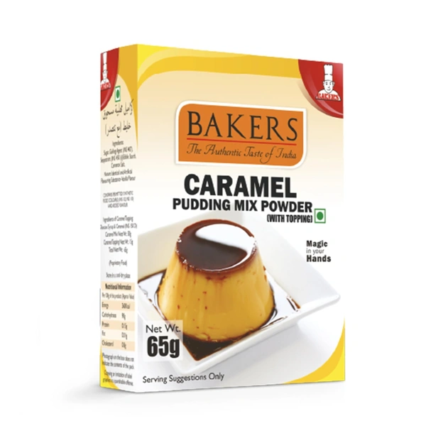 Bakers Pudding Powder Caramel Flavour Instant Dessert Mix , 65g