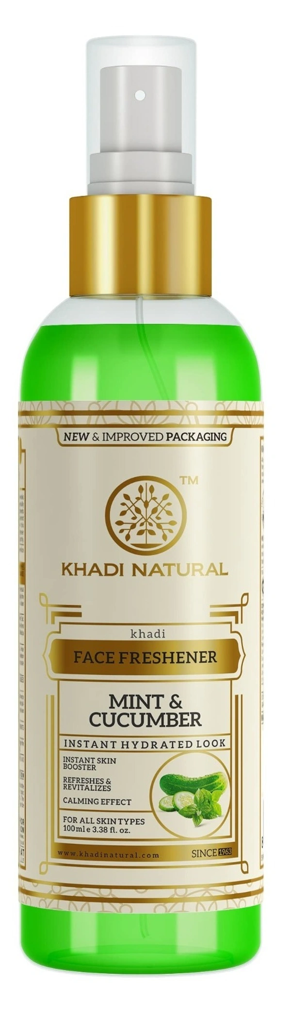 Khadi Herbal Mint and Cucumber Face Spray, 100ml