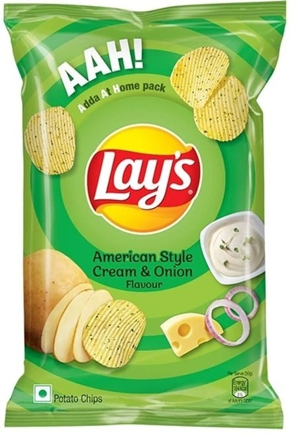 Lay's Potato Chips American Style Cream& Onion Flavour, 115g