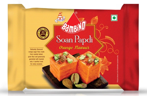 Bambino Soan Papdi - Orange, 450g