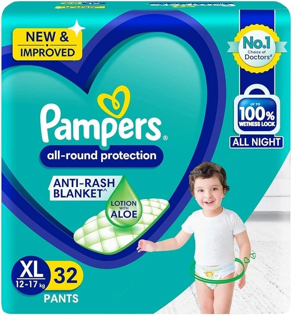 Pampers Diapers All - Round Protection Small, 32 pants