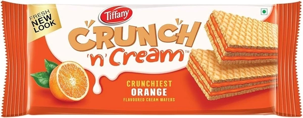 Tiffany Crunch N Cream Orange Flavoured Cream Wafers, 150g