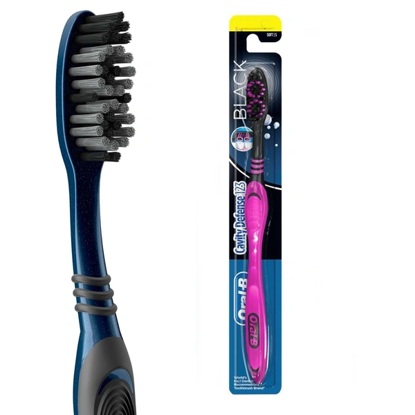 Oral - B Toothbrush Cavity Defence Black Medium, 1 pcs