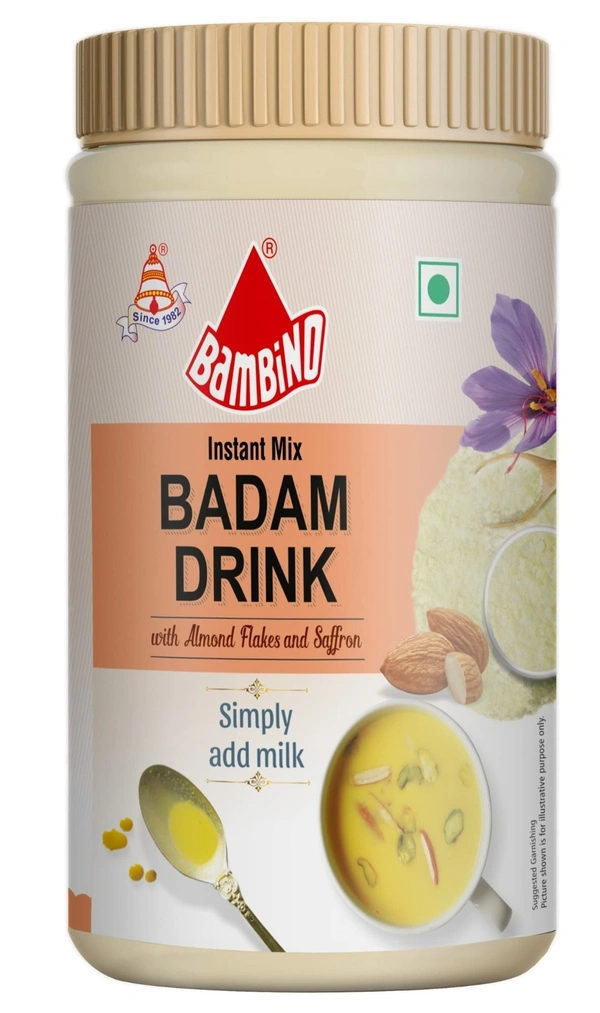 Bambino Instant Badam Drink Mix Bottle 500g
