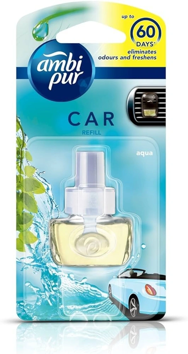 Ambi Pur Car Refill Aqua 60 Days, 7.5ml