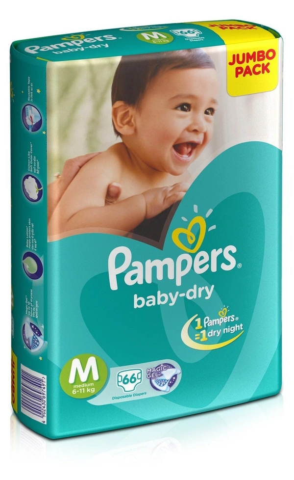 Pampers Baby Dry Jumbo Pack Medium (66 Nos)