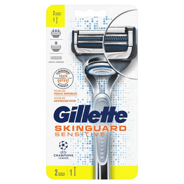 Gillette SkinGuard Sensitive Razor + 1 Razor Blade for Men,