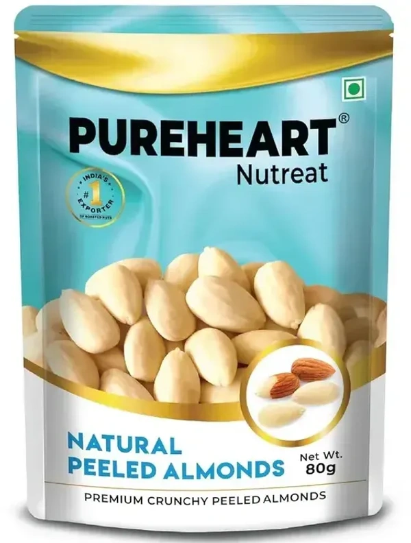 Pureheart Nutreat Natural pealed Almonds, 80g