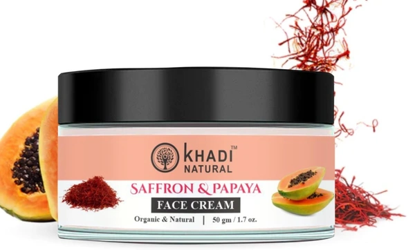 Khadi Herbal Saffron Papaya Anti Wrinkle Cream, 50g