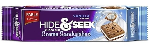 Parle Platina Hide& Seek Choco Chip Creme Sandwiches Vanilla Flavoured, 120g